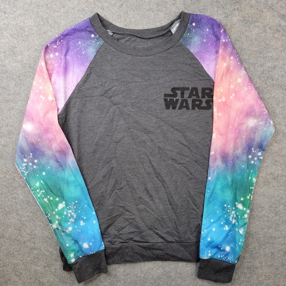 Star Wars Tops - Star Wars Sweatshirt Womens Small Multicolor‎ Galaxy Darth Vader Raglan Pullover